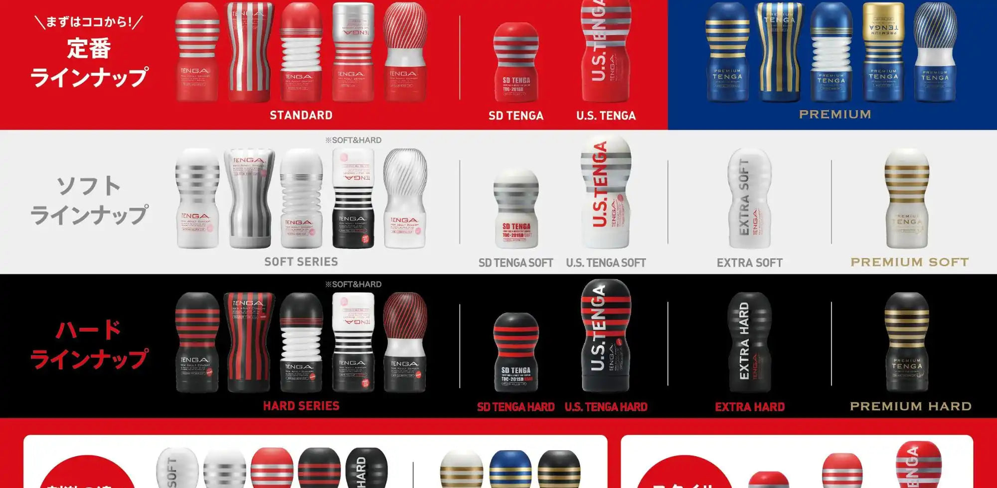 Tenga product lineup.